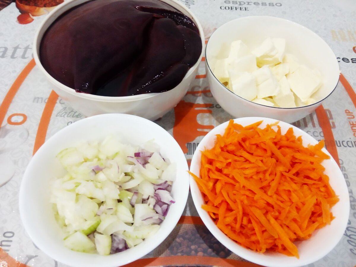 Ингредиенты для приготовления паштета из печени