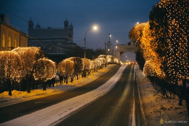    Новогодняя иллюминация в Улан-Удэ Администрация Улан-Удэ