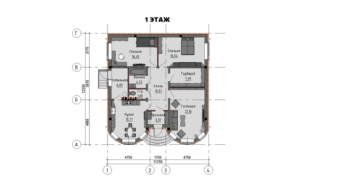 План 1го этажа