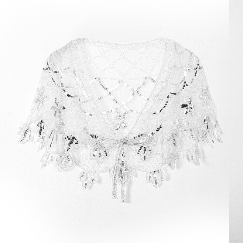 Прозрачная расшитая накидка