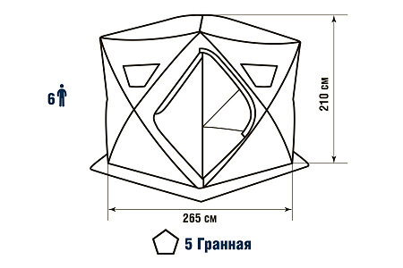 Вместимость зимней палатки 6 человек