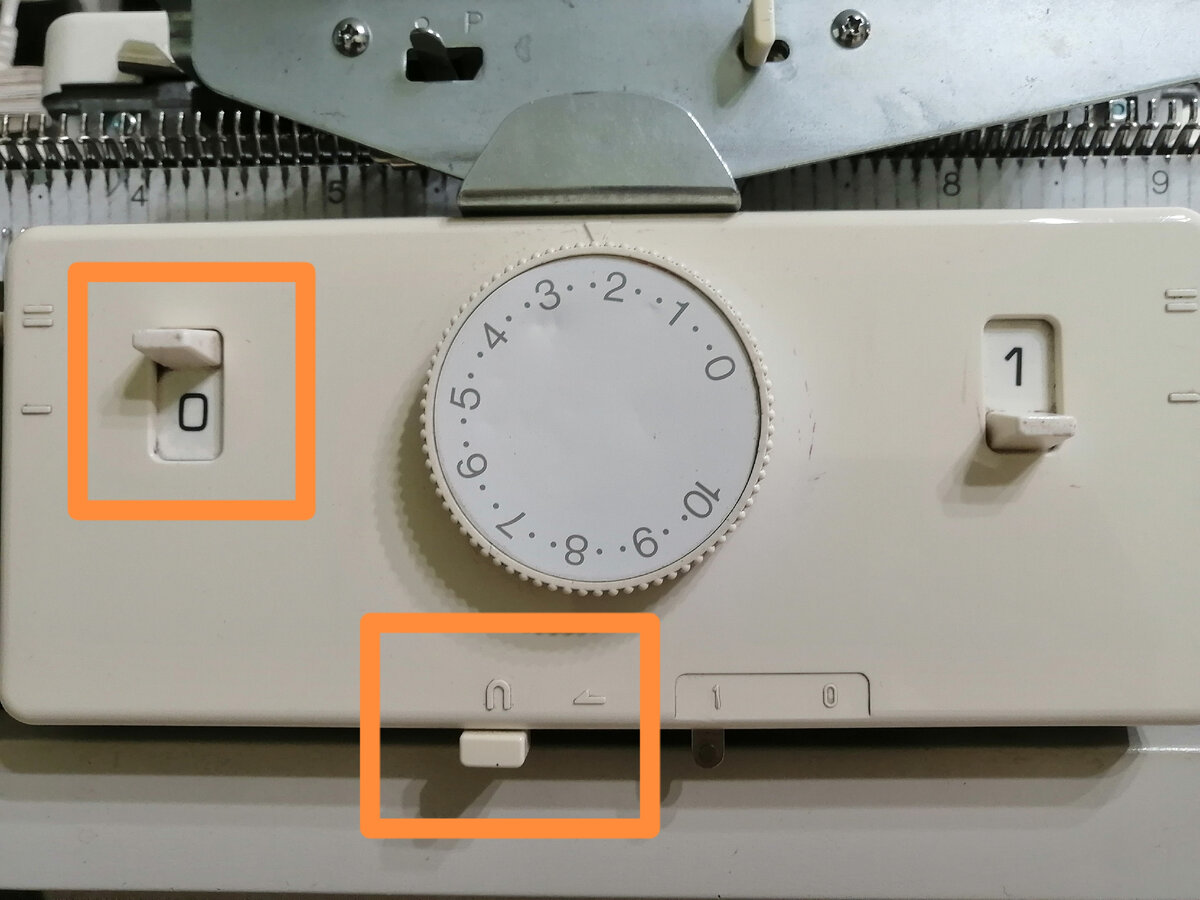 Настройка нижней каретки для полуфанга на.Silver Reed