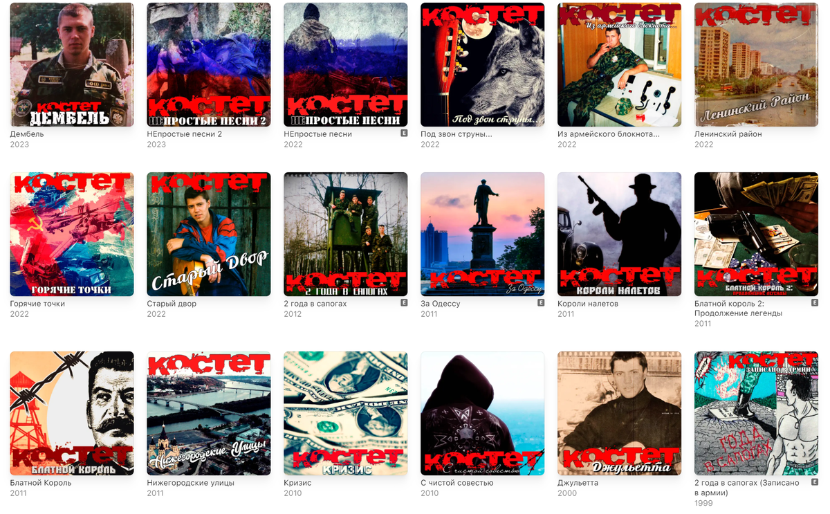 Дискография Костет