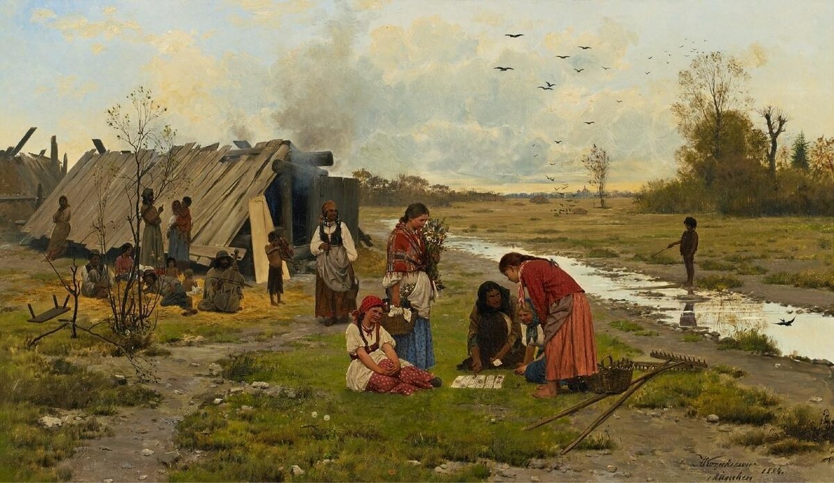 Гадание по картам, Польша, Антони Козакевич, 1884. Авторство: Козакевич, Антони. Kunsthaus Lempertz via ARCADJA auction results with the Title Die Kartenschlägerin, Общественное достояние, https://commons.wikimedia.org/w/index.php?curid=20348625