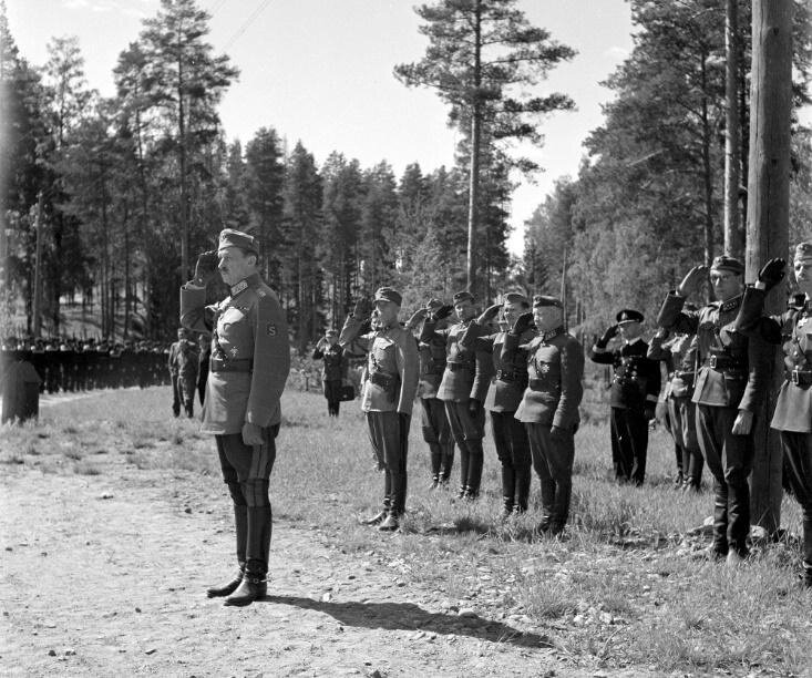 Маршал Маннергейм на параде, 30.05.1943