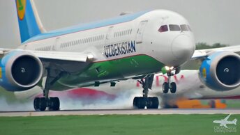 Из Ташкента - тяжелый, обратно - пустой. Узбекский Боинг 787.