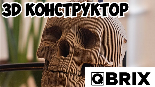 Я в восторге🔥3D КОНСТРУКТОР QBRIX (ЧЕРЕП ОРГАНАЙЗЕР) 💀 Подарок для племянника ▪️ Собираем вместе без клея и ножниц!