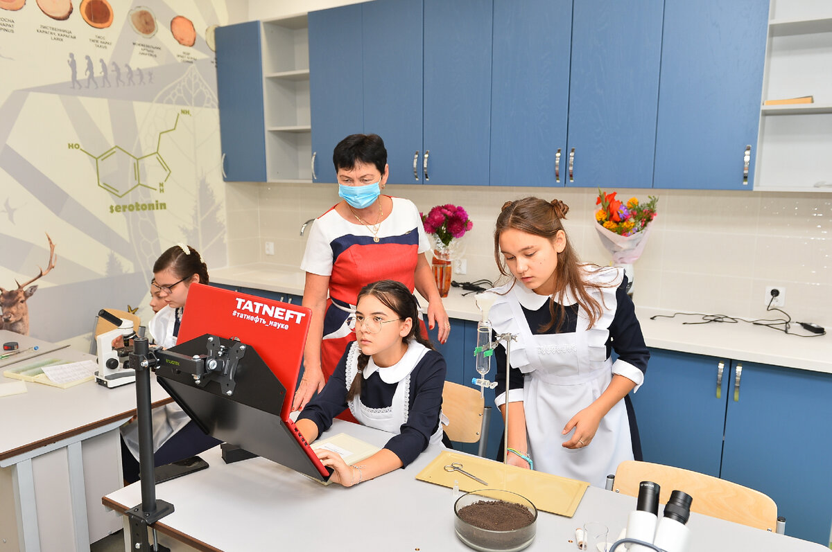 Дети в селе Мальбагуш Азнакаевского района занимаются в биоклассе