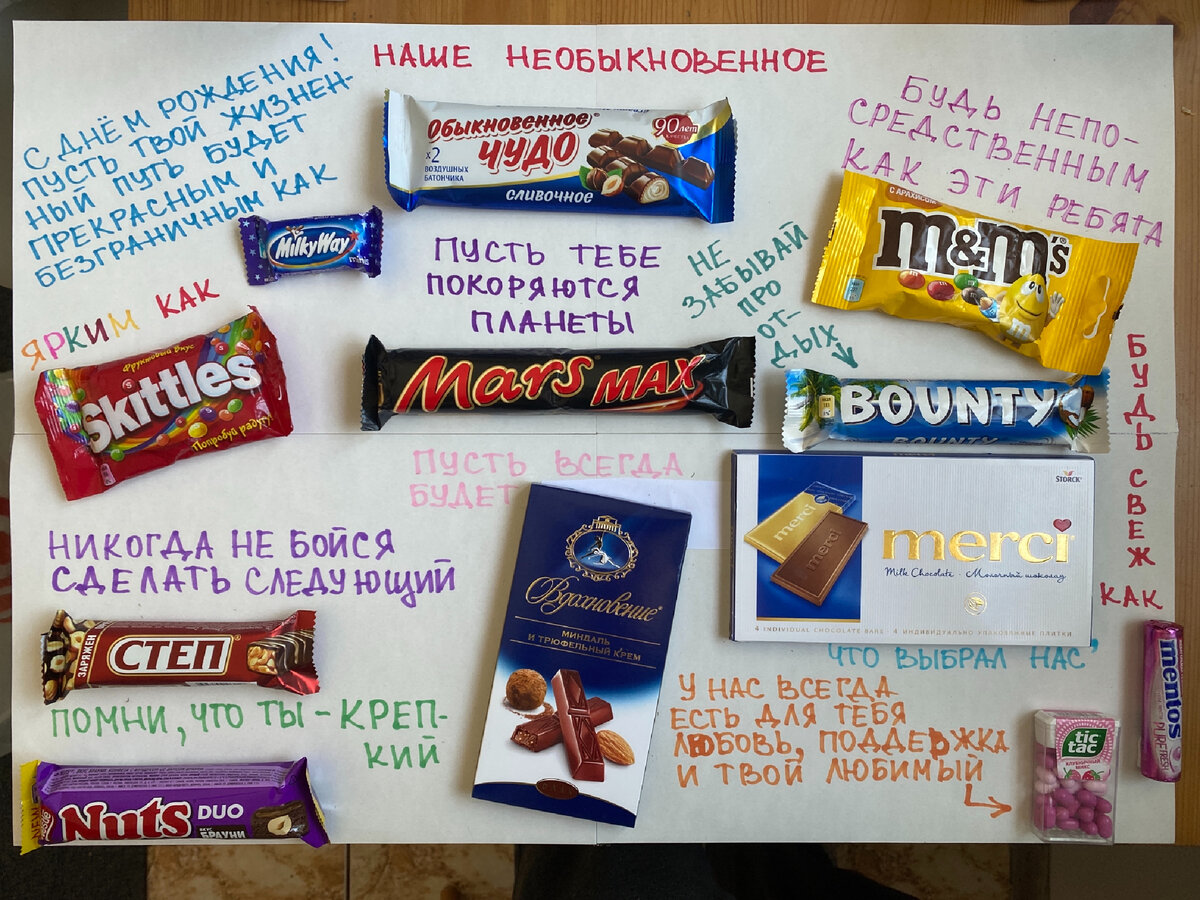 Фото автора. Правильная стенгазета лежит от тяжести добрых пожеланий )))