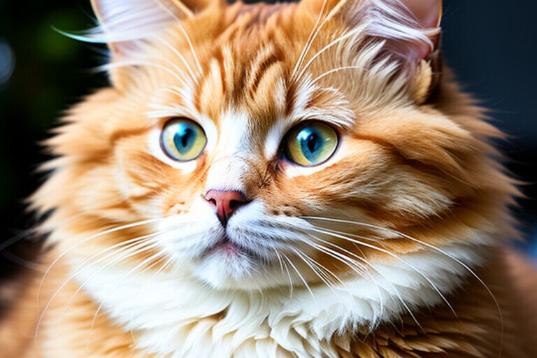 Создано problembo пушистая кошка