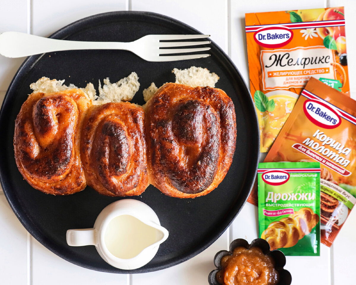 🍑 Булочки с абрикосовым джемом и корицей