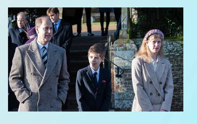 Эдвард с детьми в Сандрингеме в декабре 2019 года