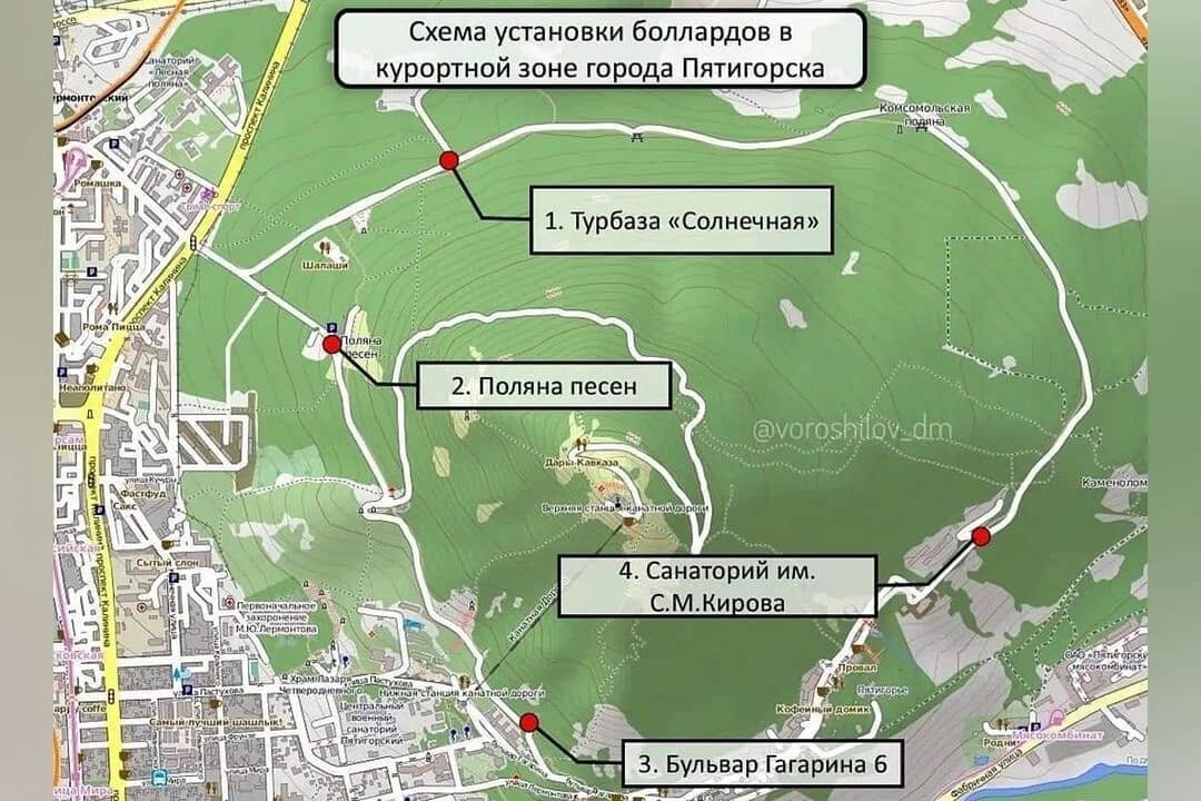 Пятигорск карта машук