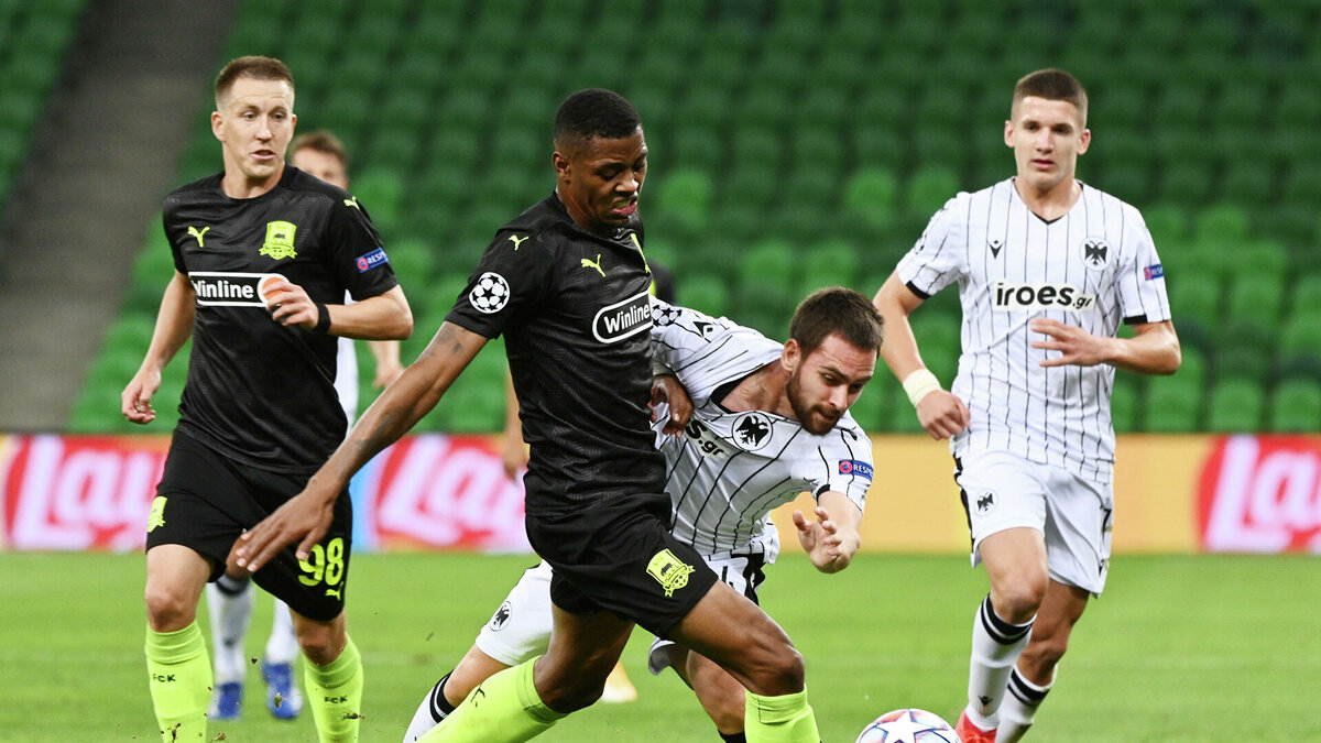 Матч раунда плей-офф Лиги Чемпионов. Краснодар - ПАОК. 