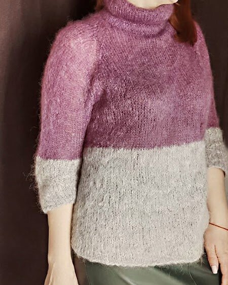 Свитер с не очень гладким выполнением рисунка