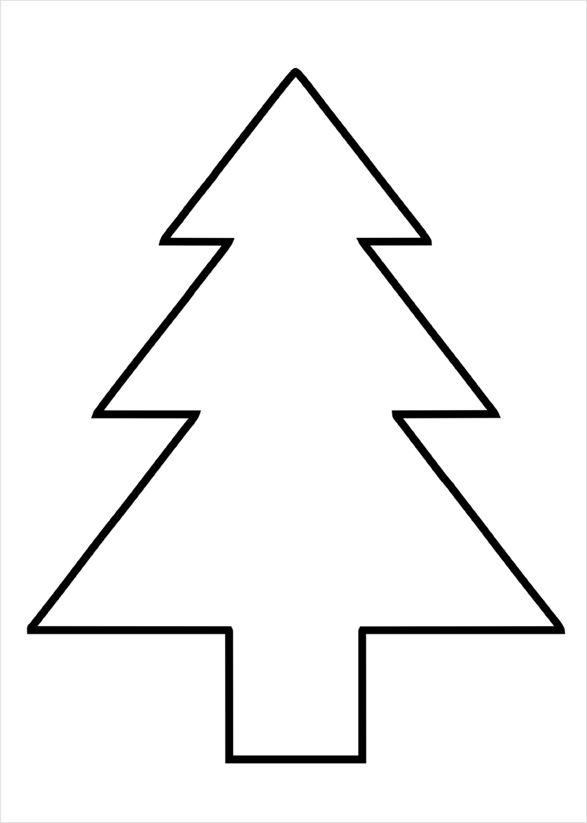 Трафарет новогодней елки для вырезания: 100 шаблонов