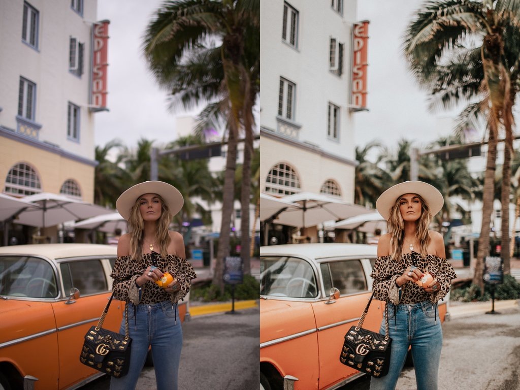 До и после использования пресета. Фото взято из общего доступа