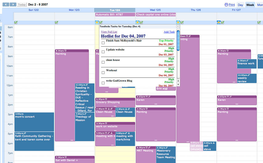 Отлично работают такие приложения как to do list