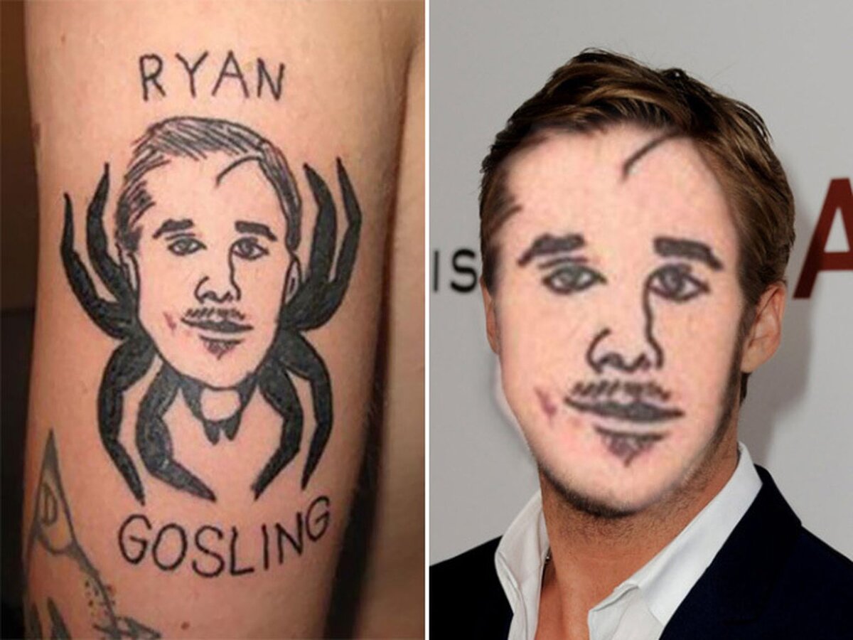 Неудачные Татуировки с лицами знаменитостей