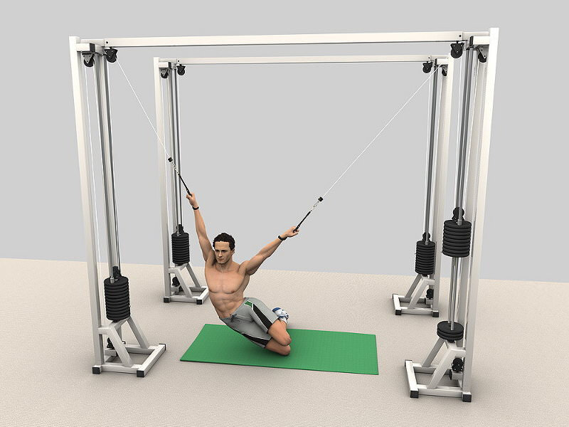 Блочный кинезио-тренажер. Упражнение "Маятник"