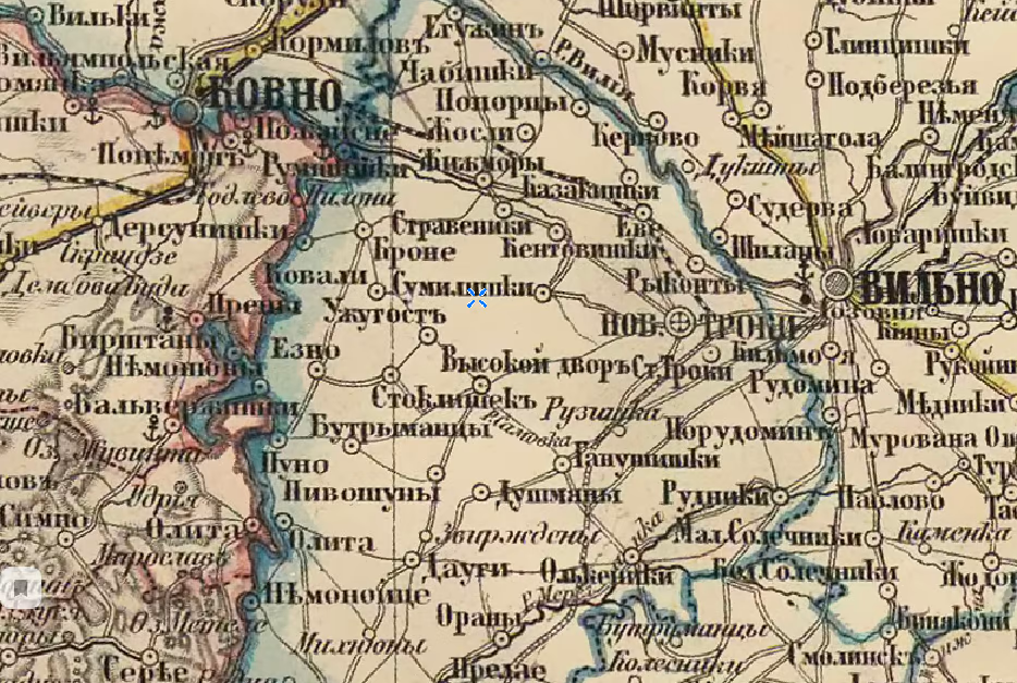 карта Трокского уезда 1862 г.