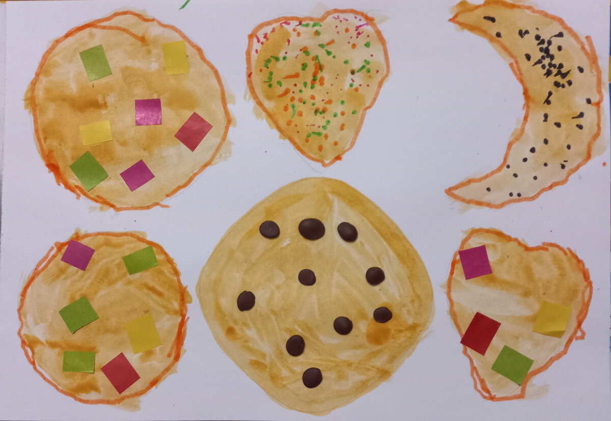 Поделка "Печенье для папы" (с шоколадом, мармеладом, маком, и цветной посыпкой)