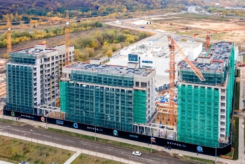 ЖК «Остров» – аэросъемка Новострой-М