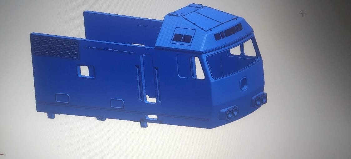 3д модель передней части тепловоза ТЭП80