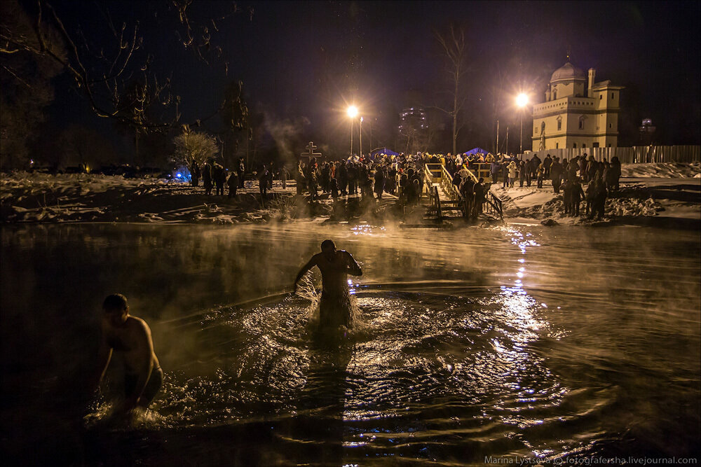 Купание вечером