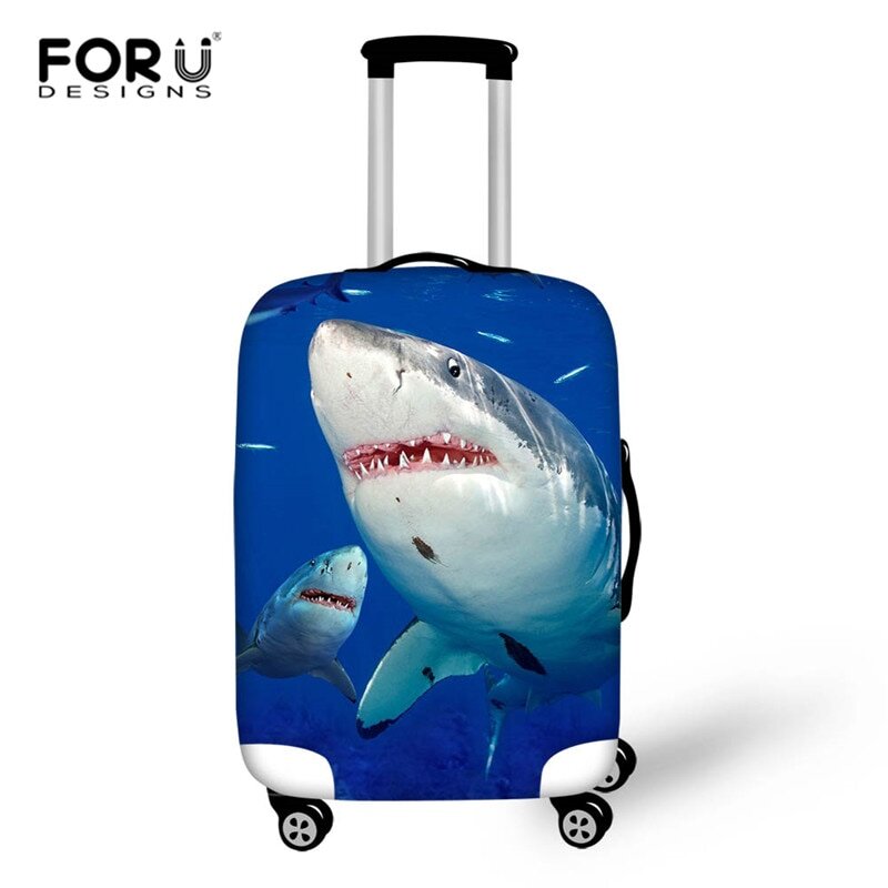 Чемодан на колесах акула