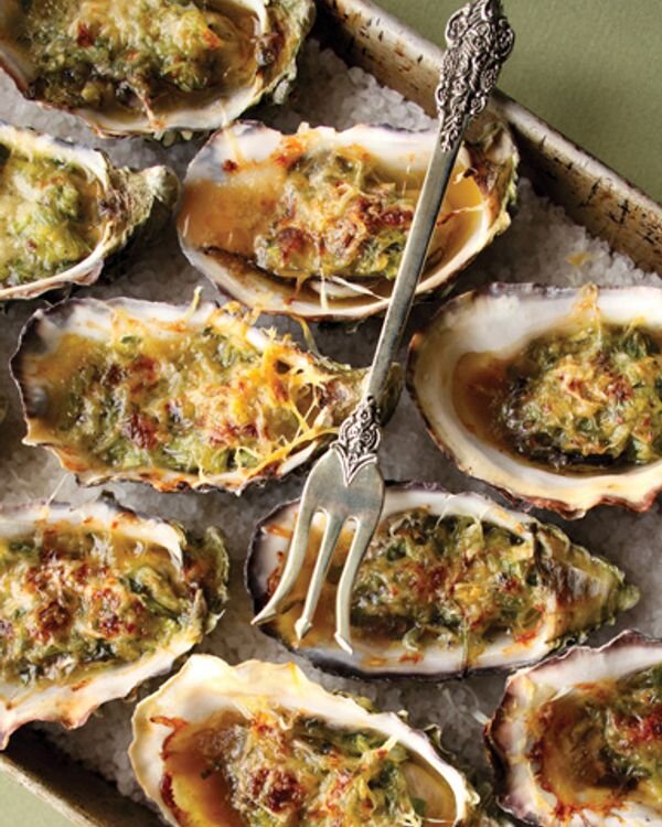 Запеченые устрицы с коньяком и тархуном