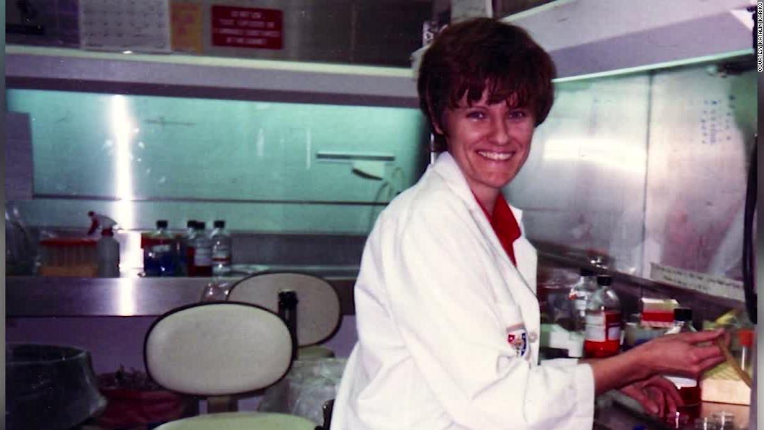 Kati Kariko, shown here in 1989, worked for years in labs before her work would be taken seriously. (Credit: Kati Kariko)