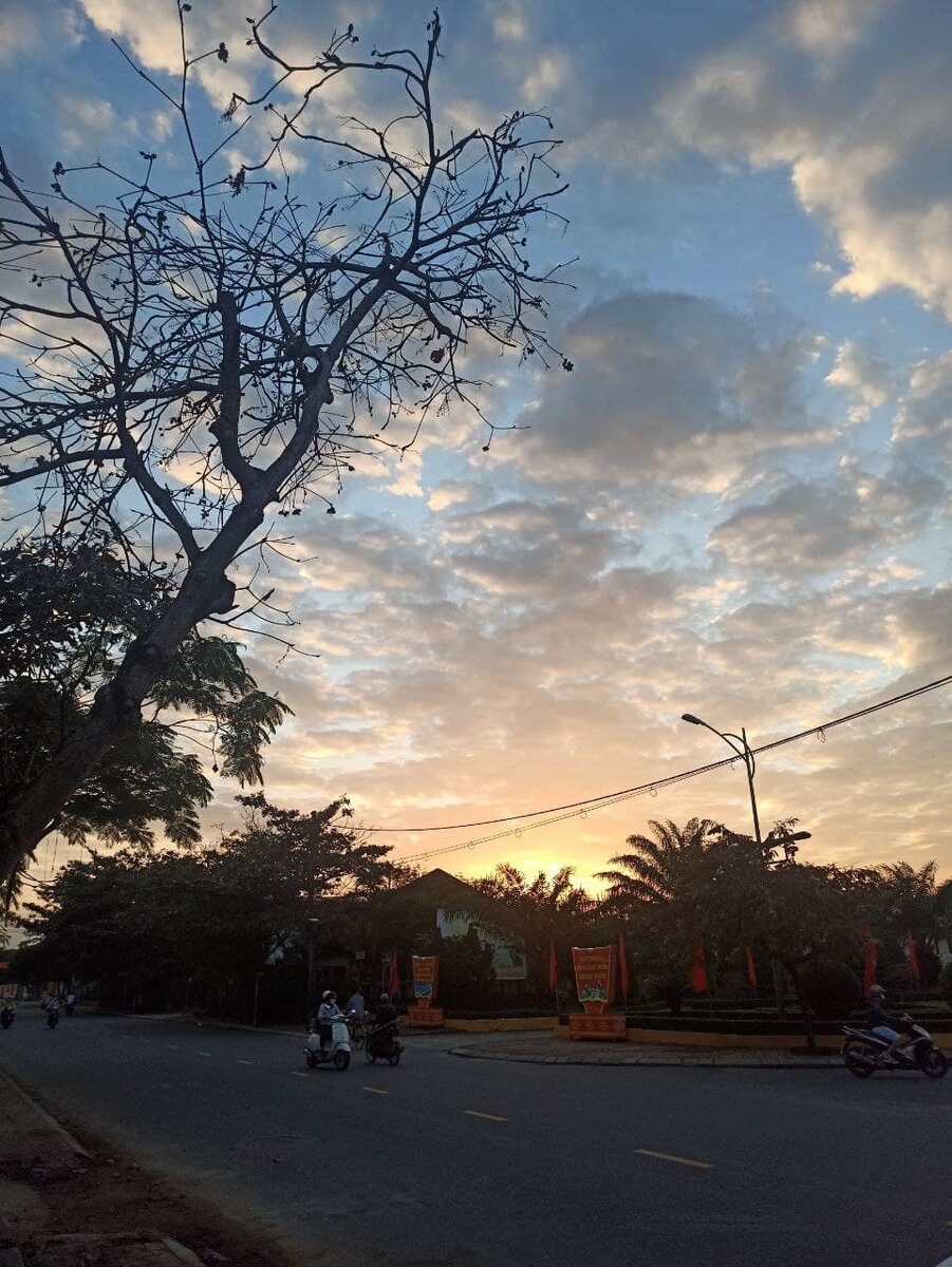 Вот такой был закат...