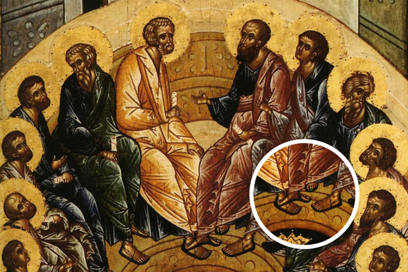 На православной иконе даже самый неприметный или обыденный предмет имеет духовное значение.