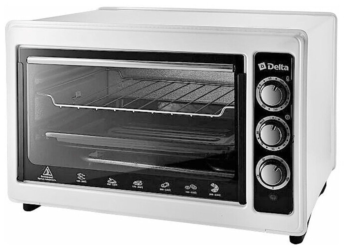 Мини-печь DELTA D-0123, белого цвета