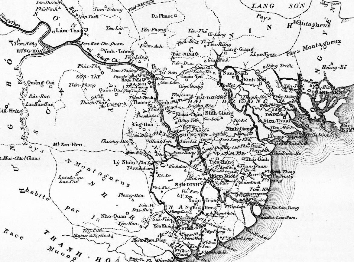 Карта Тонкина, 1873 г.