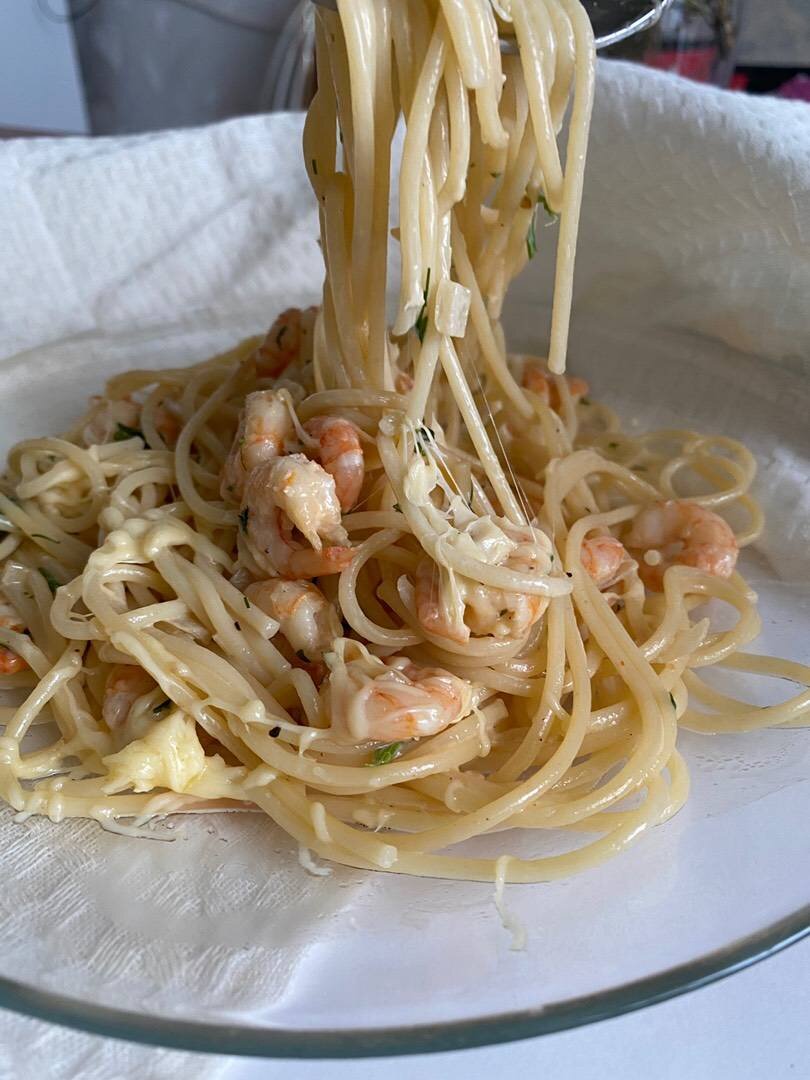 Паста с креветками в сливочно-чесночном соусе🍤 | Овкусе.ру - Ежедневная  готовка в радость! Пошаговые рецепты с фото | Дзен