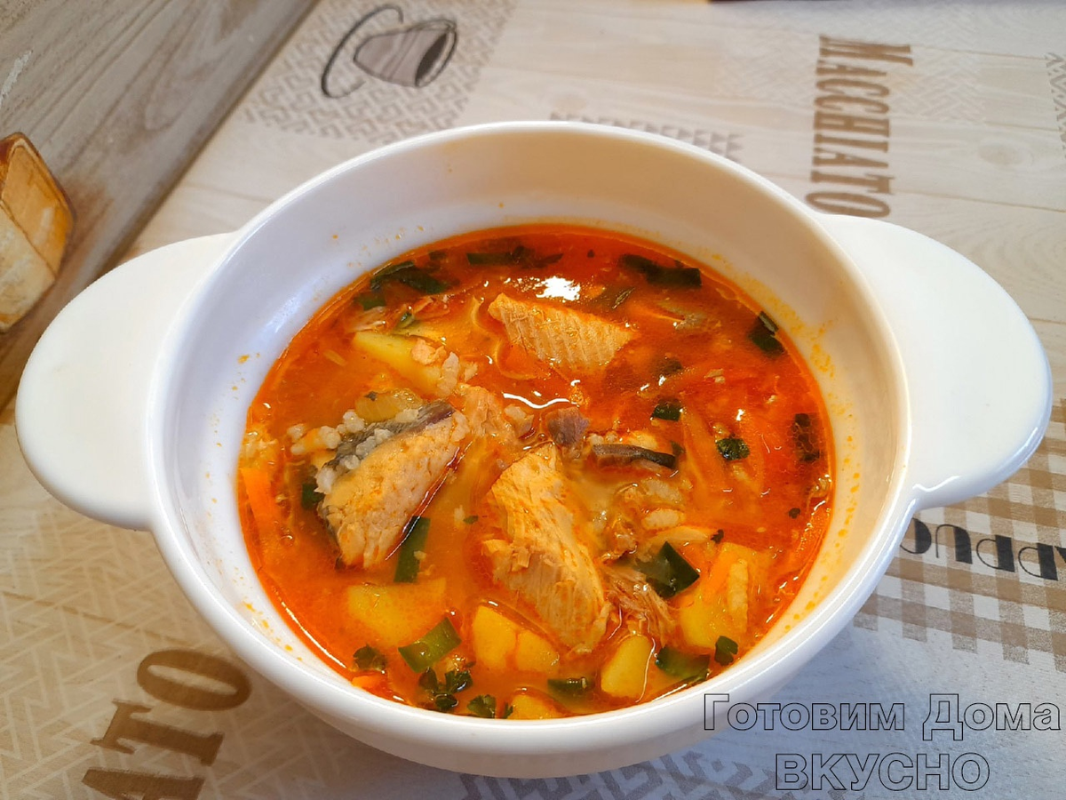 СУП С ГОРБУШЕЙ ГОТОВИМ ДОМА ВКУСНО