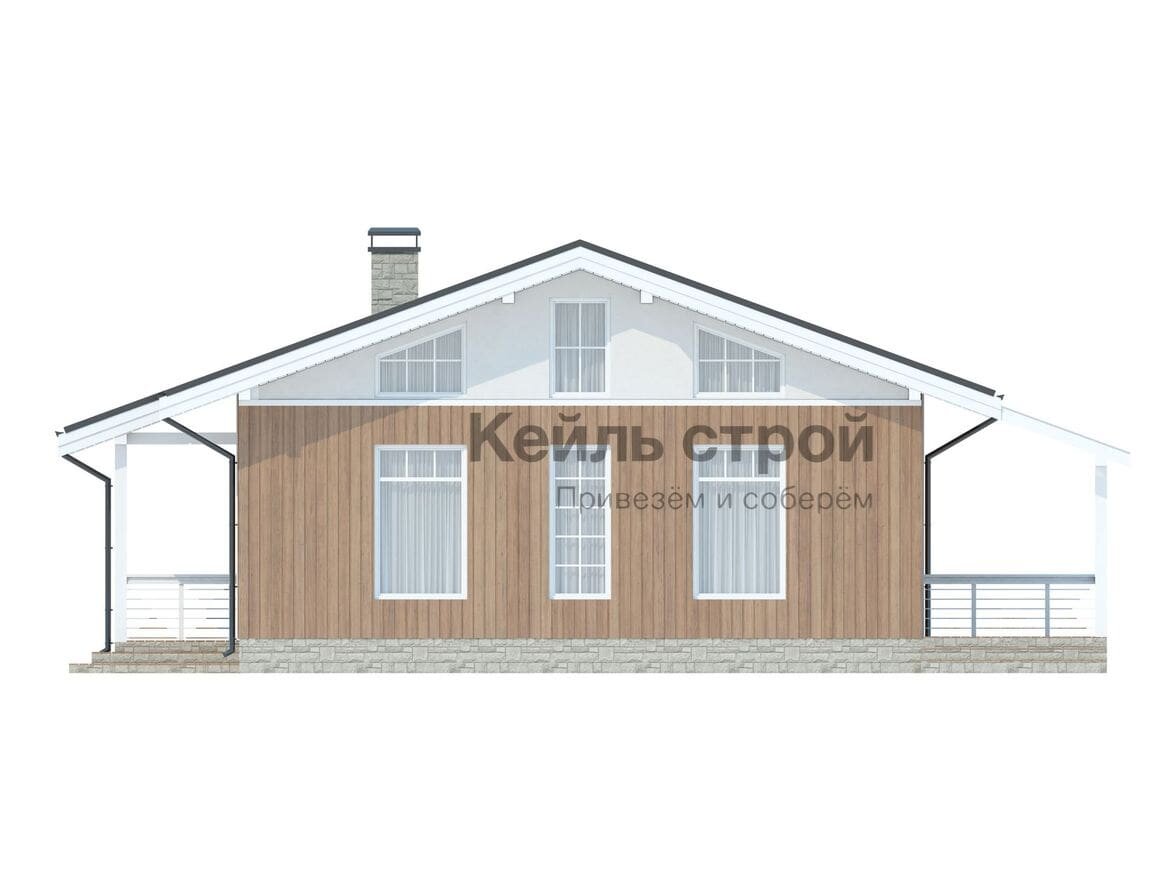 Одноэтажный каркасный дом Калевала MD 93,4 кв. м. с террасой. | Владимир  Кейль – Строительство каркасных домов и домов из газобетона • Кейль Строй |  Дзен