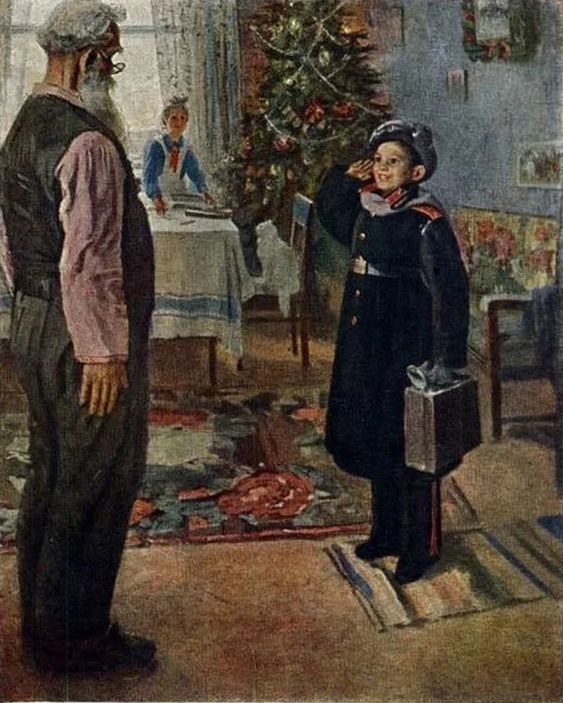 Ф. Решетников "Прибыл на каникулы" (1948). Изображение из открытых источников.