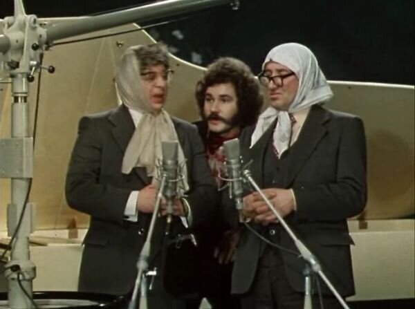 Кадр из фильма. Б. Владимиров, В. Тонков и А. Чиненков. 