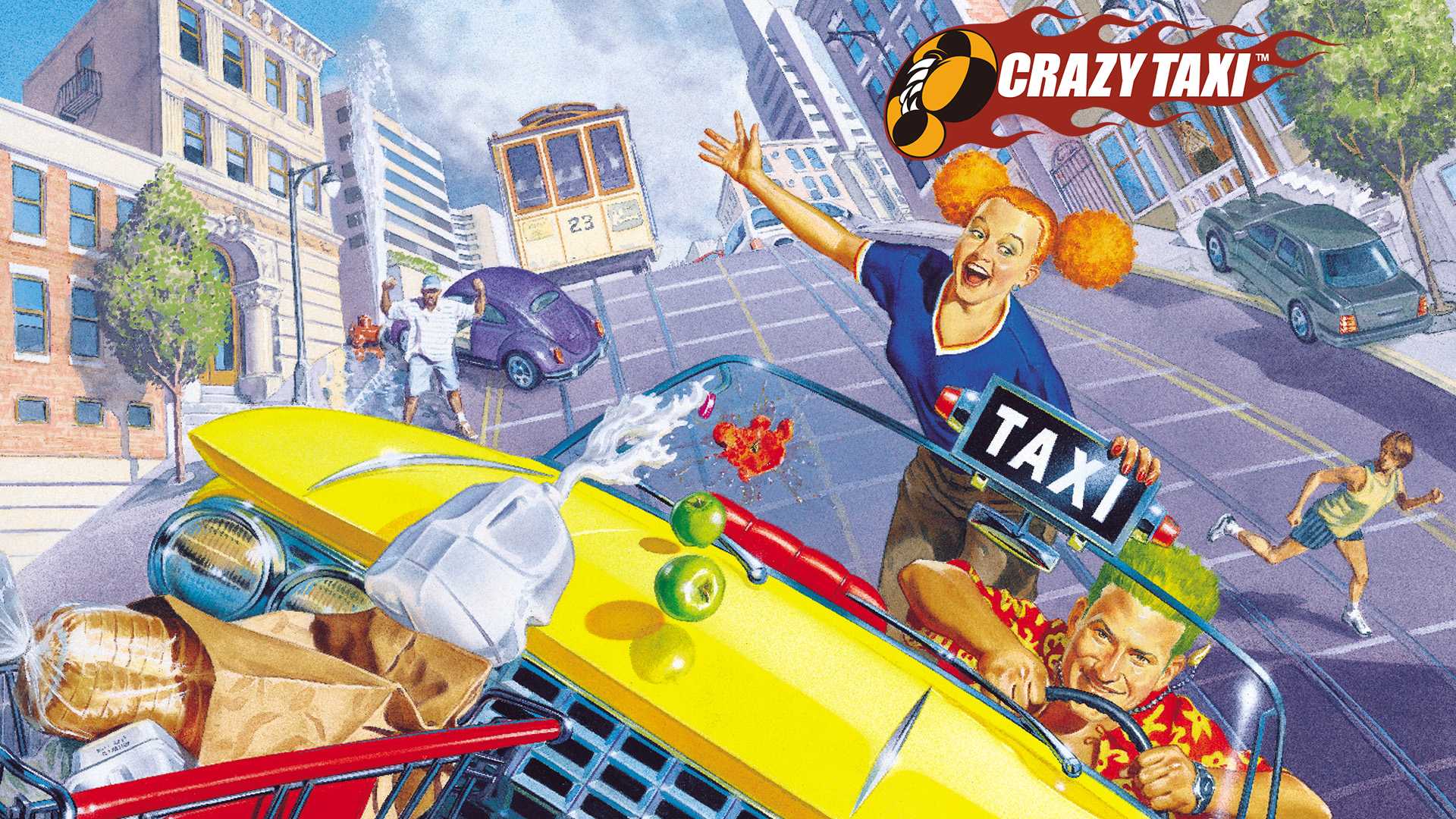 сумасшедшее такси (Crazy Taxi . SEGA Dreamcast ) дремкаст та игра которая  захватит твое свободное время .с ног сшибающая игра .