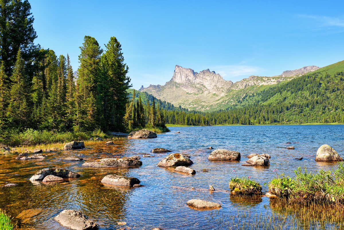    Озеро в природном парке «Ергаки», Красноярский край, фото: Victor Nikitin / Alamy