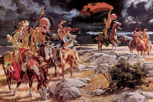 Индейцы Северной Америки во время войны. Источник: yaplakal.com