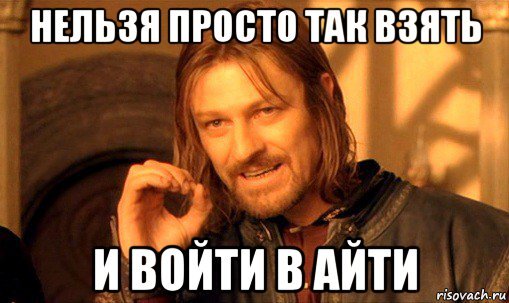 Нельзя просто так взять и «Войти в IT»! ☺ (Иллюстрации к тексту взяты из свободных источников)