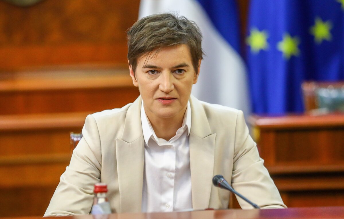    Премьер-министр Сербии Ана Брнабич  EPA-EFE/Rafal Guz