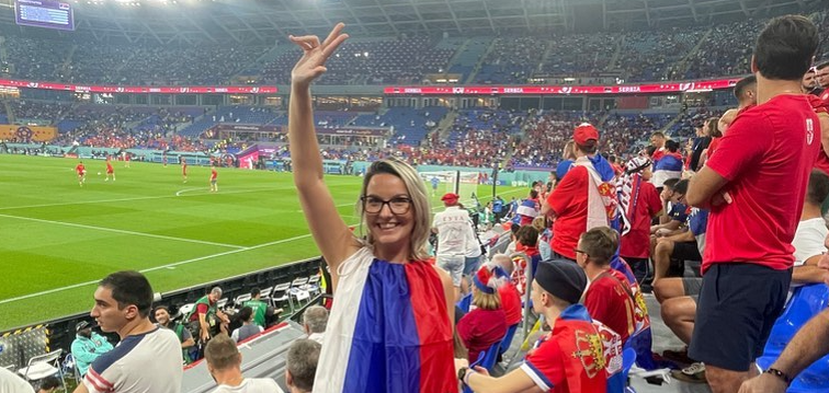 Сербские болельщики / Фото: Социальные сети Александры Васич