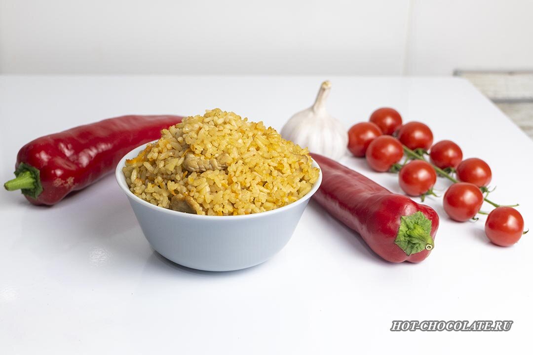 Рассыпчатый плов в казане