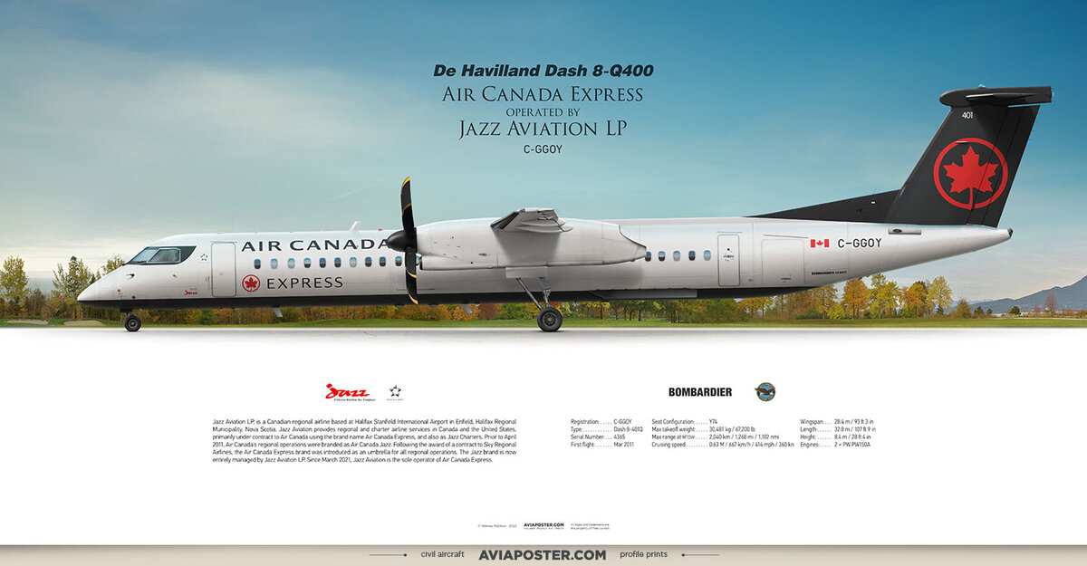 C-FACV, Bombardier Dash 8-311, Air Canada Express (Jazz Aviation), MingyaoLeonardo