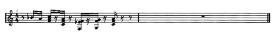 нотная запись звукового товарного знака № 302335